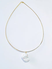 “Althea” – 18K Gold-Plated 925 Silver Baroque Pearl Necklace
