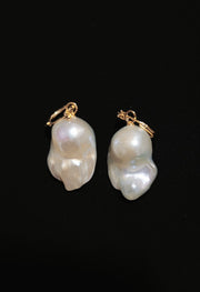 Golden Halo Baroque Pearl Earrings